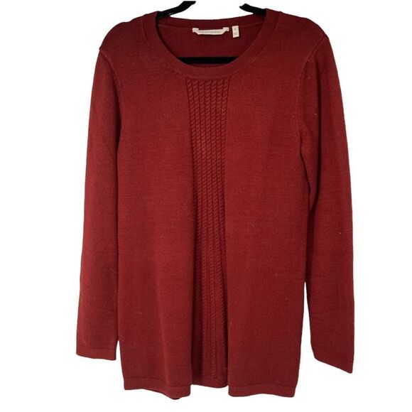 Soft Surroundings Rust Red Viscose Blend Soft Sweater - Picture 1 of 8